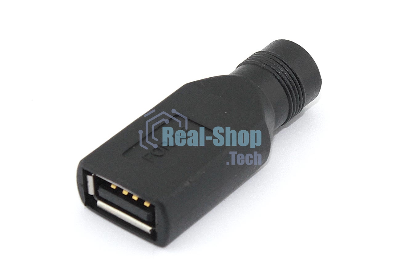Переходник 5,5х2,5 на USB Type A мама