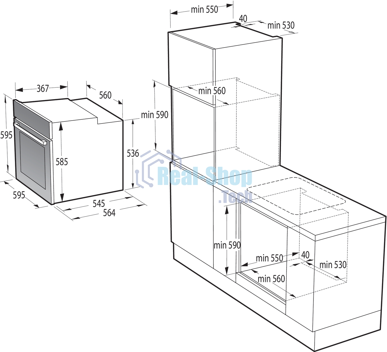 Духовой шкаф Электрический Gorenje BPSA6747A08BG черный