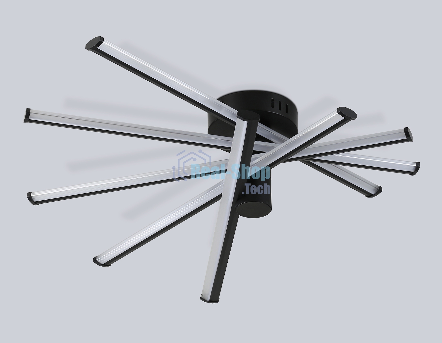 Потолочный светодиодный светильник Ambrella light FL6222 BK черный 70W 3000K-6400K 605*605*170 (ПДУ ИК)