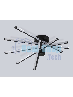 Потолочный светодиодный светильник Ambrella light FL6222 BK черный 70W 3000K-6400K 605*605*170 (ПДУ ИК)