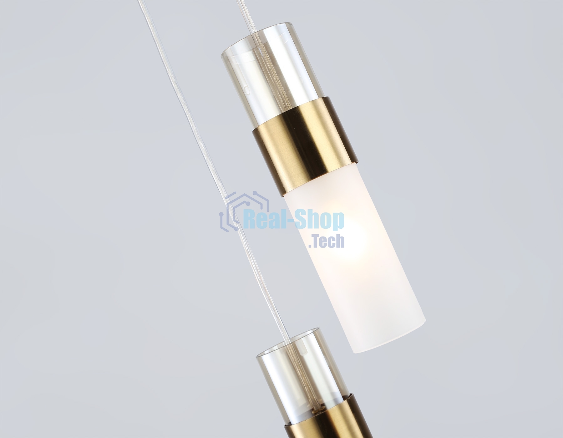 Подвесной светильник LH55112/3 BS/FR/TI латунь/белый матовый/янтарь E14*3 max 40W D220*1200