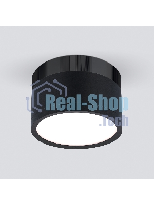DLR029 10W 4200K / Светильник светодиодный стационарный черный матовый/черный хром