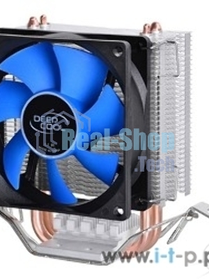 Кулер для процессора DEEPCOOL ICE EDGE MINI FS V2.0 синий, 80 мм, алюминий/медь, 2200 об/мин, 24.7 дБ, 3 pin, 100 Вт, 112 мм