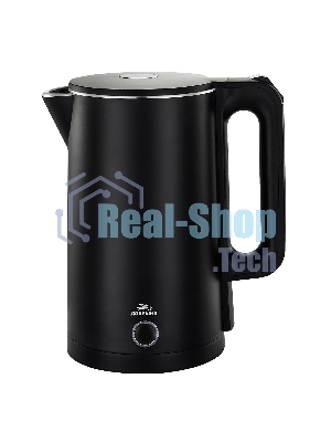 Чайник электрический Добрыня DO-1245B (1,8л) 2000Вт двойная стенка пл/нжс черный