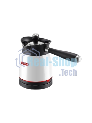 Электрическая турка Centek CT-1080 W (белый) 0.5л, 1000Вт, нерж.сталь, съемная мягкая ручка, крышка