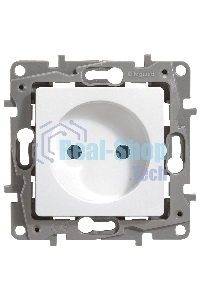 Розетка 2К винты, белый ETIKA