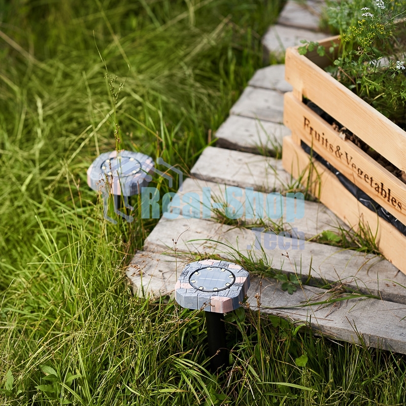 Набор отпугивателей кротов с садовым фонариком (R20*2 камень) Rexant