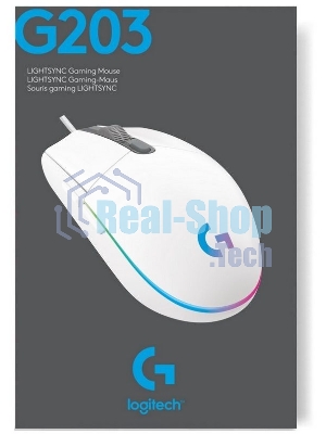 Мышь проводная Logitech G102 LIGHTSYNC белый, 8000 dpi, USB, кнопки - 6