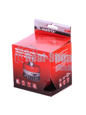 Щетка Matrix для УШМ Heavy Duty, 80 мм, М14, Чашка, крученая проволока 0,5 мм