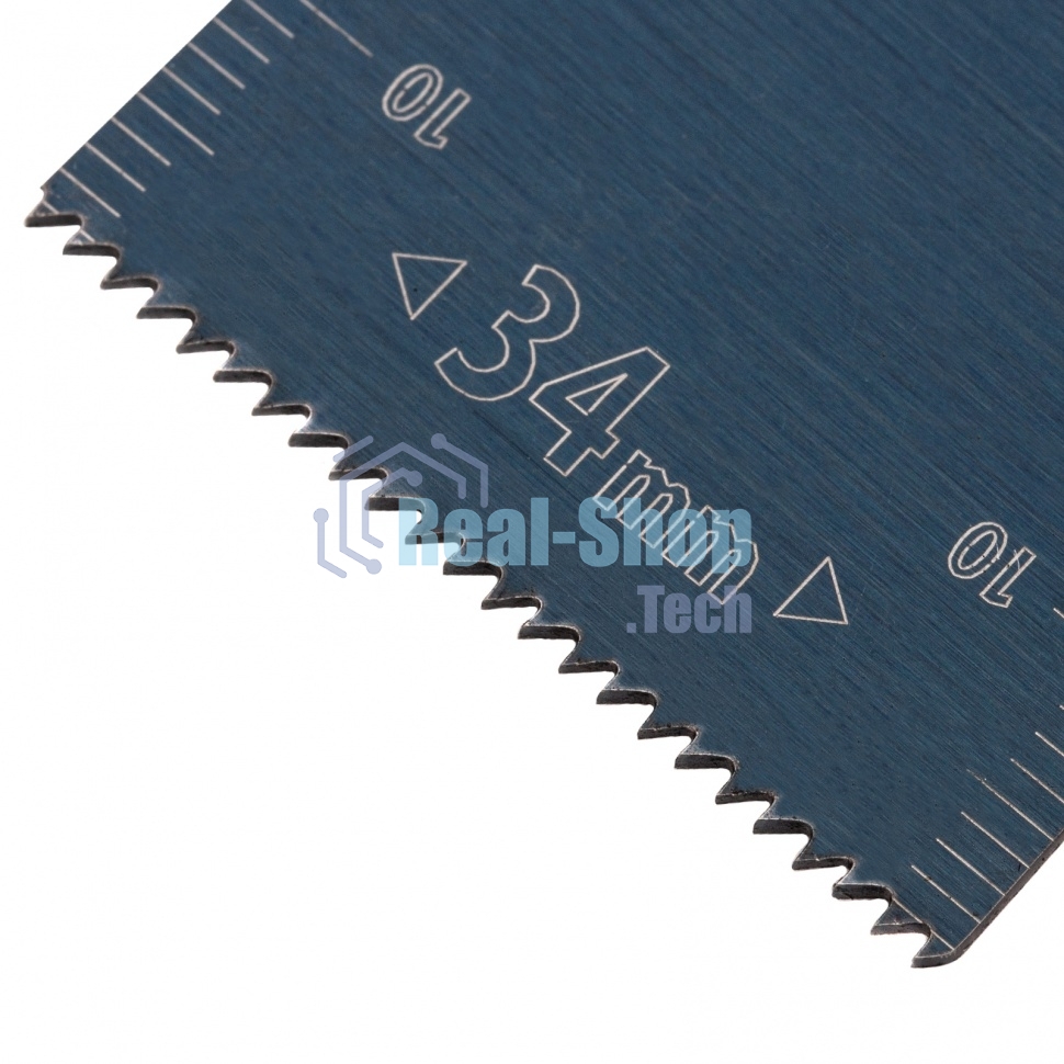 Насадка для МФИ Denzel режущая пазовая прямая, HCS, по дереву, 34 х 1,4 мм, мелкий зуб