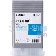 Картридж струйный Canon Pigment Ink PFI-030 Cyan голубой (55 мл) для Canon imagePROGRAF TM-240, TM-340