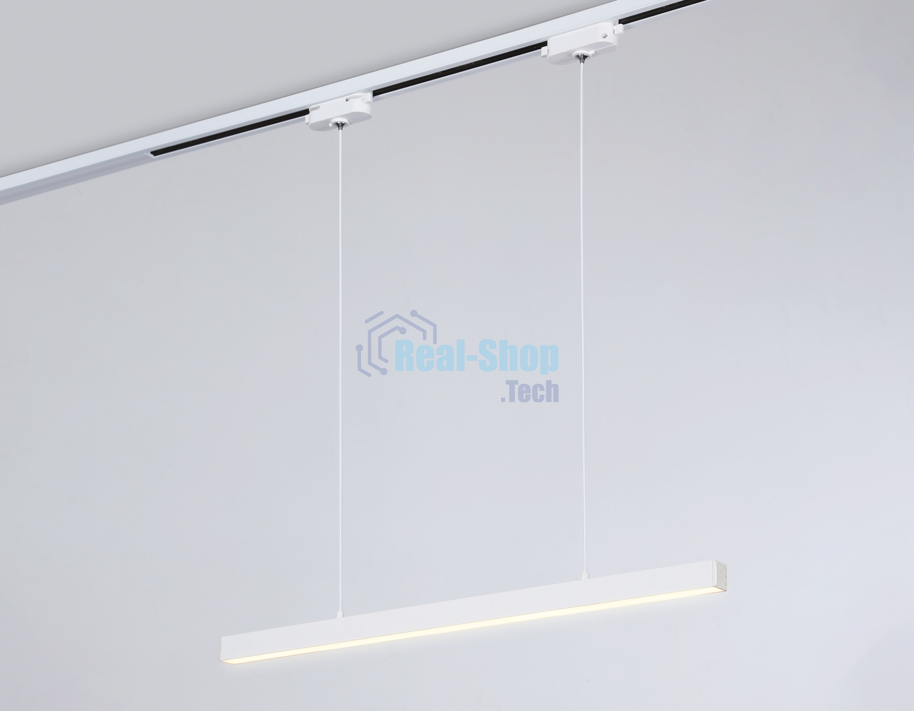 Трековый однофазный подвесной светодиодный светильник Ambrella light GL6782 WH белый LED 24W 3000K 600*22*1025