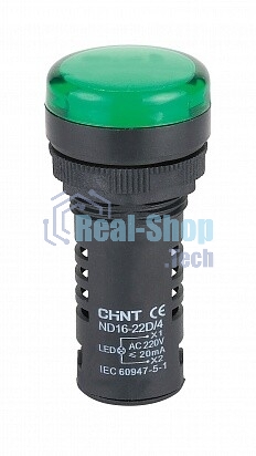 Индикатор CHINT ND16-22DS/4 зел. AC 230В