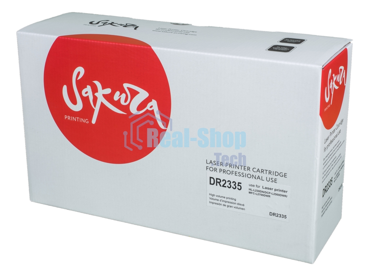 Фотобарабан Sakura DR2335 для Brother HL-L2300DR, HL-L2340DWR, HL-L2360DNR, HL-L2365DWR, DCP-L2500DR, DCP-L2520DWR, DCP-L2540DNR, DCP-L2560DWR, MFC-L2700DWR, MFC-L2720DWR, MFC-L2740DWR, 12 000 к