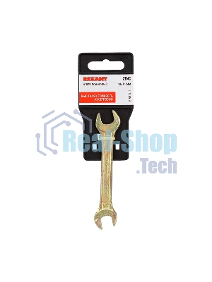 Ключ гаечный рожковый Rexant 10х11 мм, желтый цинк