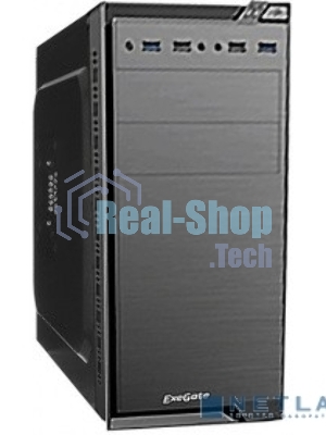 Компьютерный корпус Minitower ExeGate EX272745RUS QA-412U Black, mATX, (XP400, Black, 120мм), 2хUSB+2хUSB 3.0, Audio