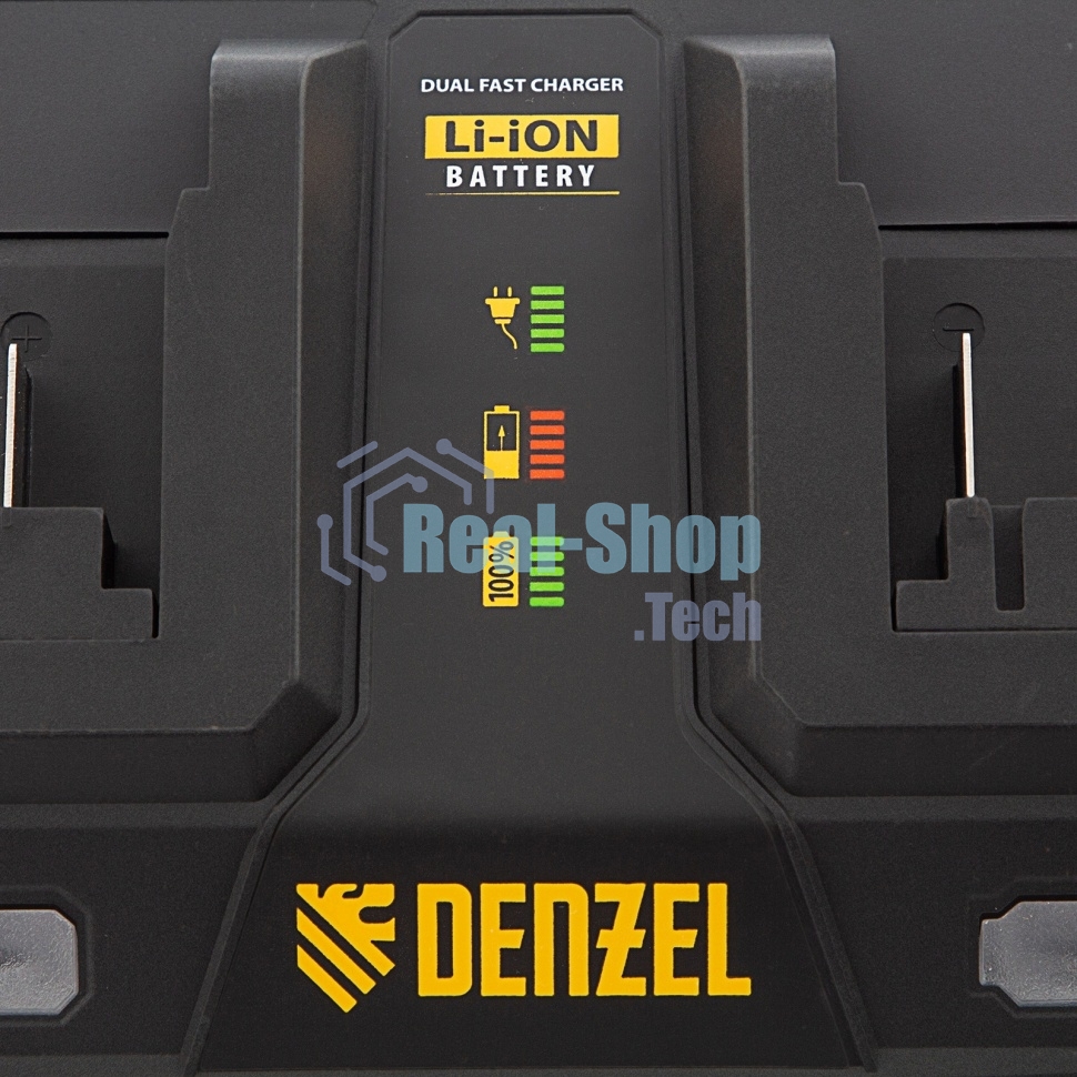 Устройство зарядное для аккумуляторов Denzel IBC-18-3.0-2, Li-Ion, 18В, 3,0 А, для двух батарей