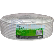 Кабель коаксиальный RG-6 CCS 1.02 (21проц.)/FPE/Al-Pet-Al Foil Unbonded/Al 64х0.12/PVC RW белый (уп.100м) Net.On 109L