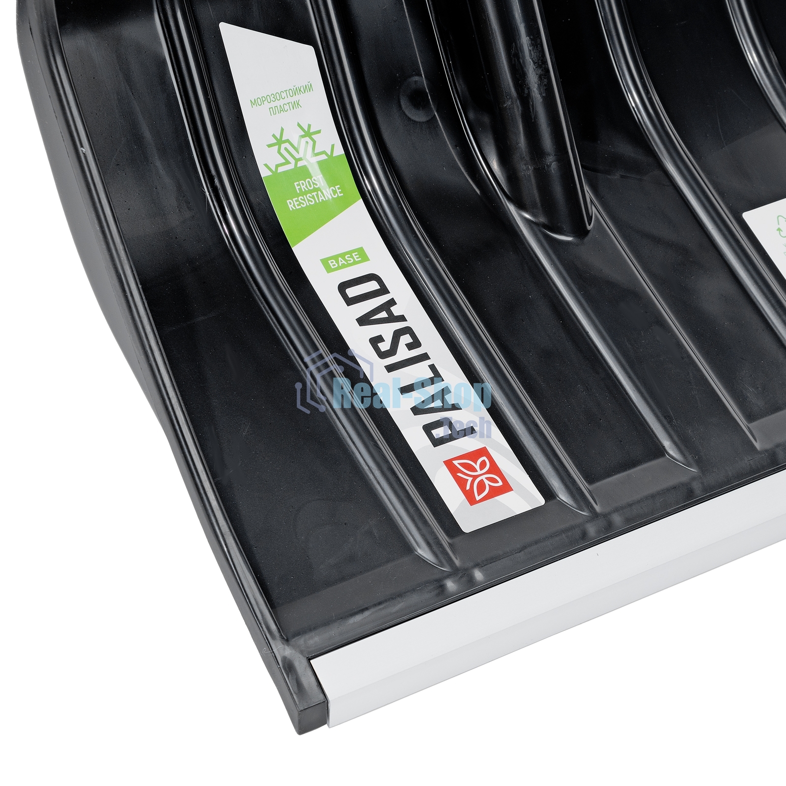 Лопата для уборки снега, полипропилен, 455х345х1330 мм, алюминиевый черенок, BASE Palisad