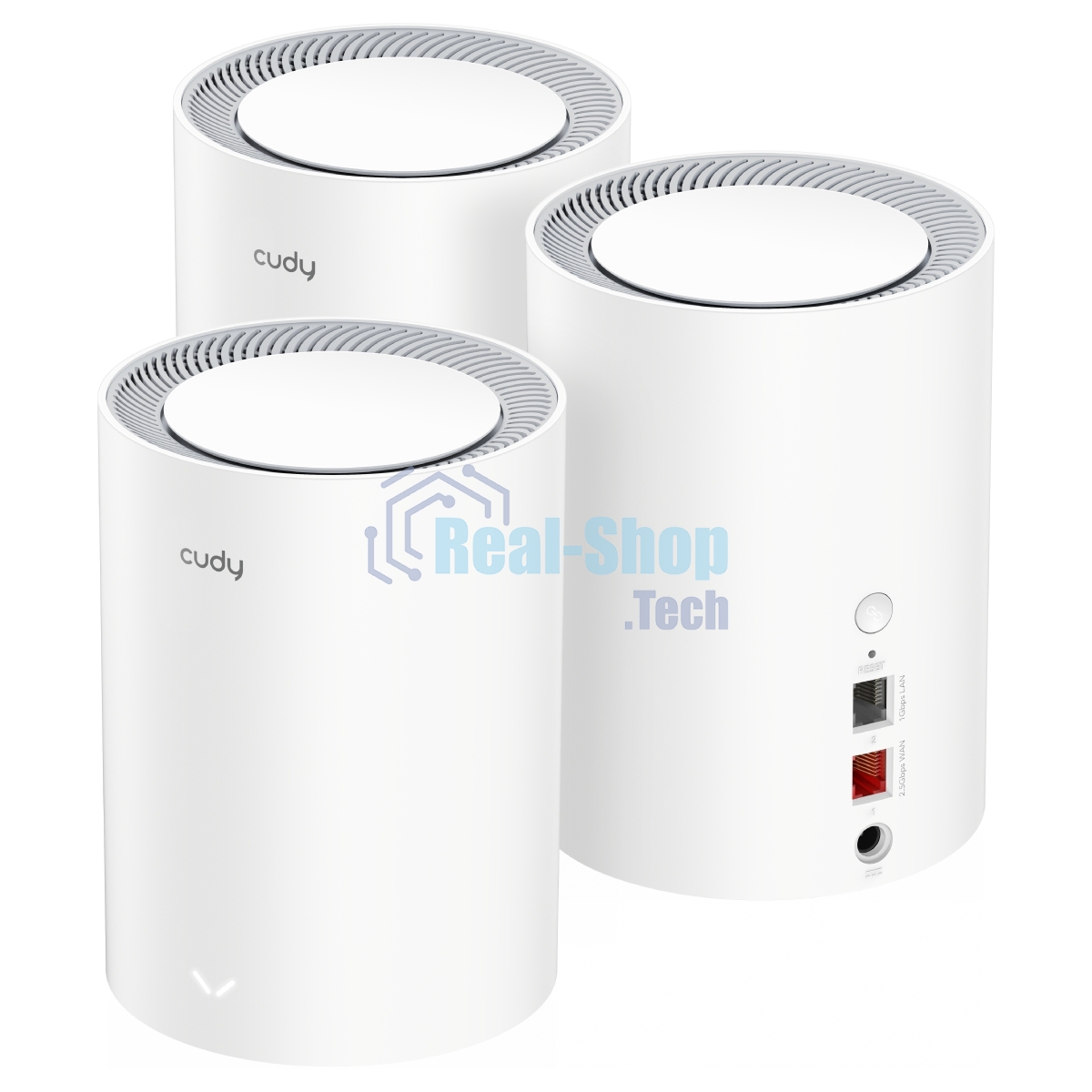 Бесшовный Mesh роутер Cudy M1800(3-Pack) AX1800 10/100/1000BASE-TX белый (упак.:3шт)