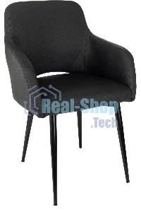 Кресло офисное Бюрократ CH-380F черный, эко.кожа, на ножках металл