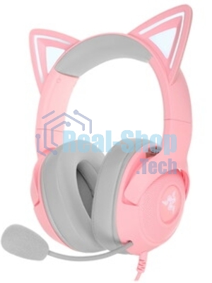 Гарнитура Razer Kraken Kitty V2 Quartz розовый, проводная, USB, подсветка