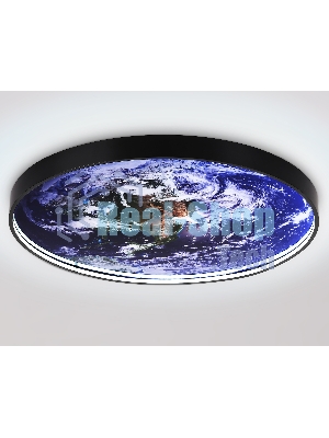 Настенно-потолочный светодиодный светильник Ambrella light FW11136 BK черный 50W LED 3000-6400K D800*38