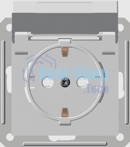 Розетка 1-м СП W59aqua 16А защ. шторки с заземл. бел. IP44 SchE RS16-152B-18