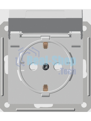 Розетка 1-м СП W59aqua 16А защ. шторки с заземл. бел. IP44 SchE RS16-152B-18
