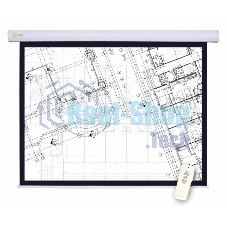 Экран Cactus 180x180 см Motoscreen CS-PSM-180x180 1:1 настенно-потолочный рулонный белый (моторизованный привод)