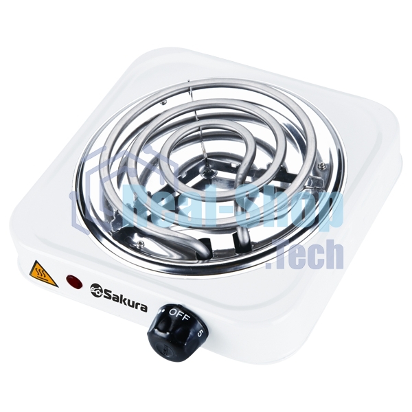 Плита настольная электрическая Sakura ПЭ-02 1000Вт 145мм 1конф/спир