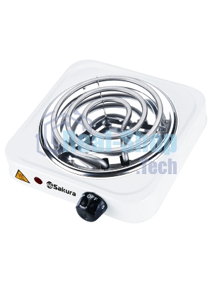 Плита настольная электрическая Sakura ПЭ-02 1000Вт 145мм 1конф/спир