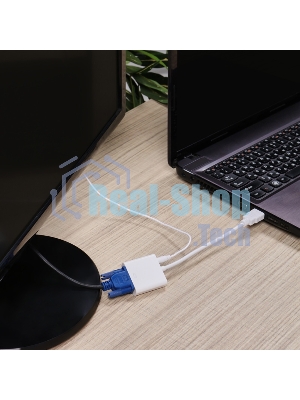 Переходник штекер Rexant HDMI - гнездо VGA, провод + шнур стерео 3,5 мм