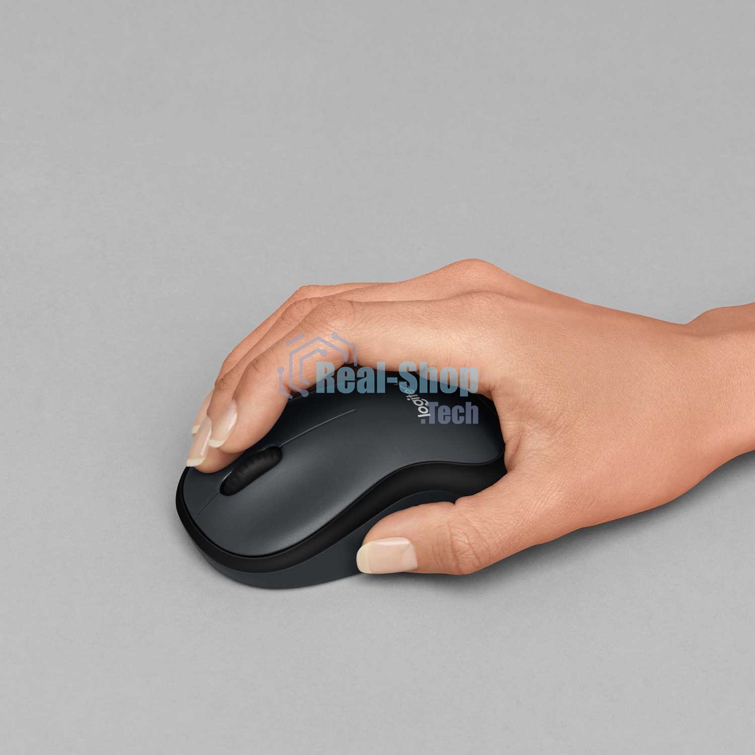 Мышь беспроводная Logitech M220 SILENT черный/серый, 1000 dpi, радиоканал, USB, кнопки - 3