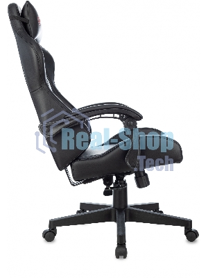 Кресло Бюрократ Zombie GAME TETRA черный/карбон, экокожа, 120 кг, механизм качания