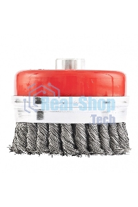 Щетка Matrix для УШМ Heavy Duty, 100 мм, М14, Чашка, крученая проволока 0,5 мм