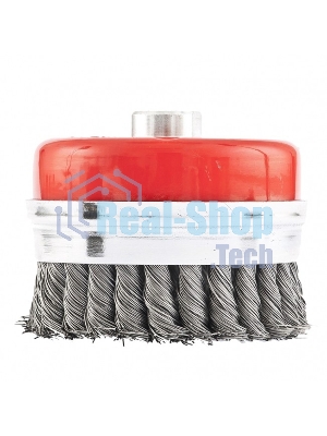 Щетка Matrix для УШМ Heavy Duty, 100 мм, М14, Чашка, крученая проволока 0,5 мм