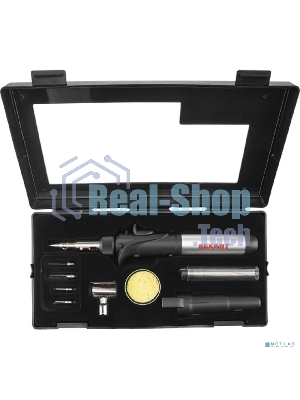 Паяльник Rexant газовый с пьезоподжигом, 17 мл, 11 предметов