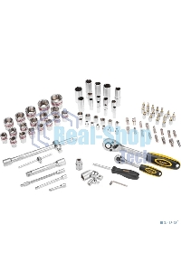 Набор инструментов Kranz 1/2, 1/4, CrV, пластиковый кейс, 94 предмета