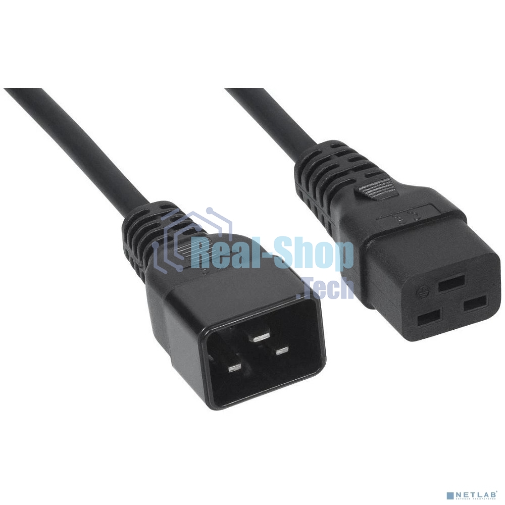 Шнур сетевой Rexant IEC 320 C19 – IEC 320 C20 3x1,5мм², 5м