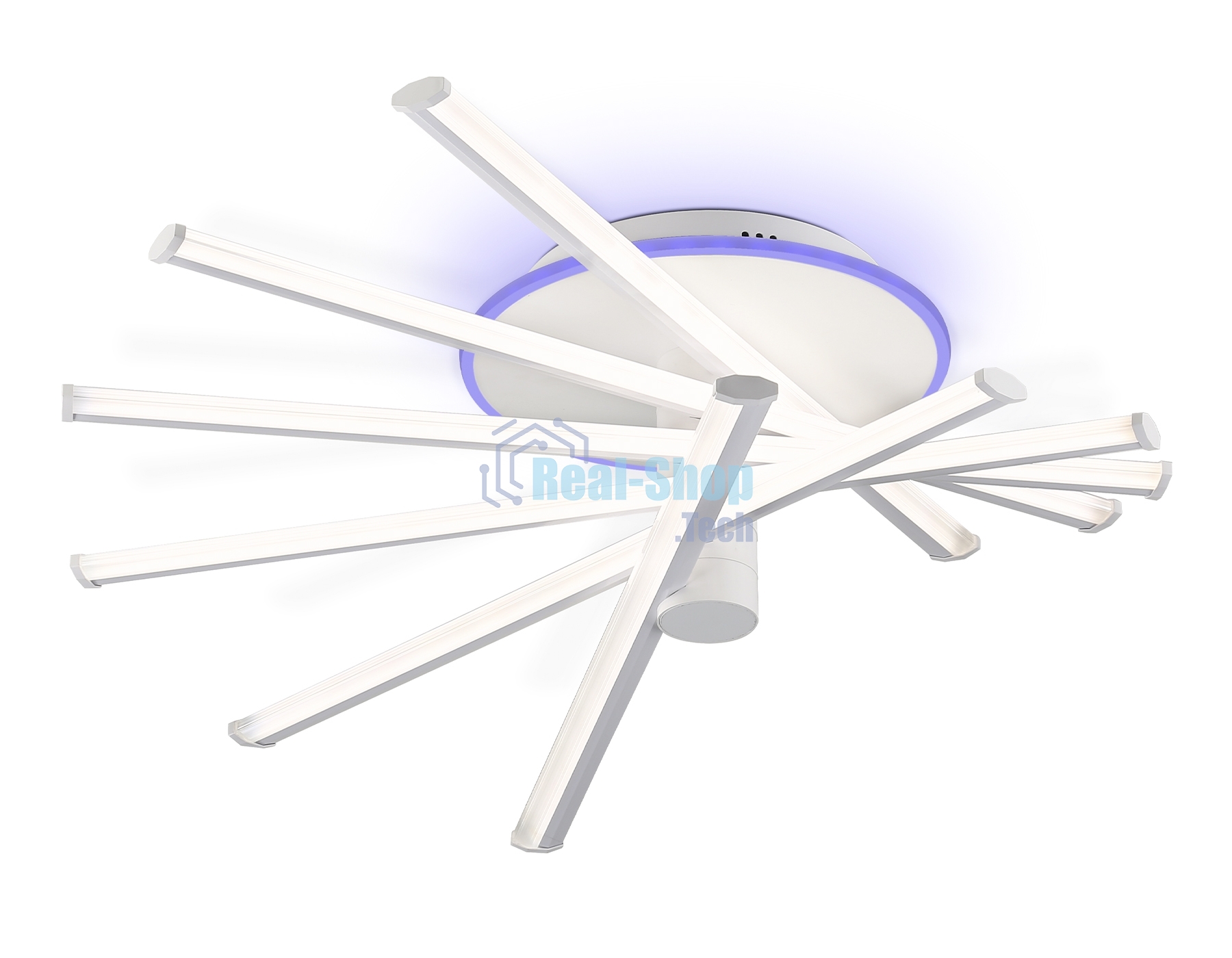 Потолочный светодиодный светильник Ambrella light FL6231 WH белый 88W 3000K-6400K+RGB 605*605*200 (ПДУ ИК)