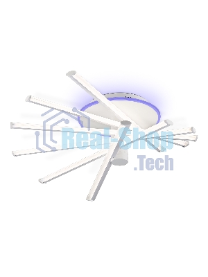 Потолочный светодиодный светильник Ambrella light FL6231 WH белый 88W 3000K-6400K+RGB 605*605*200 (ПДУ ИК)