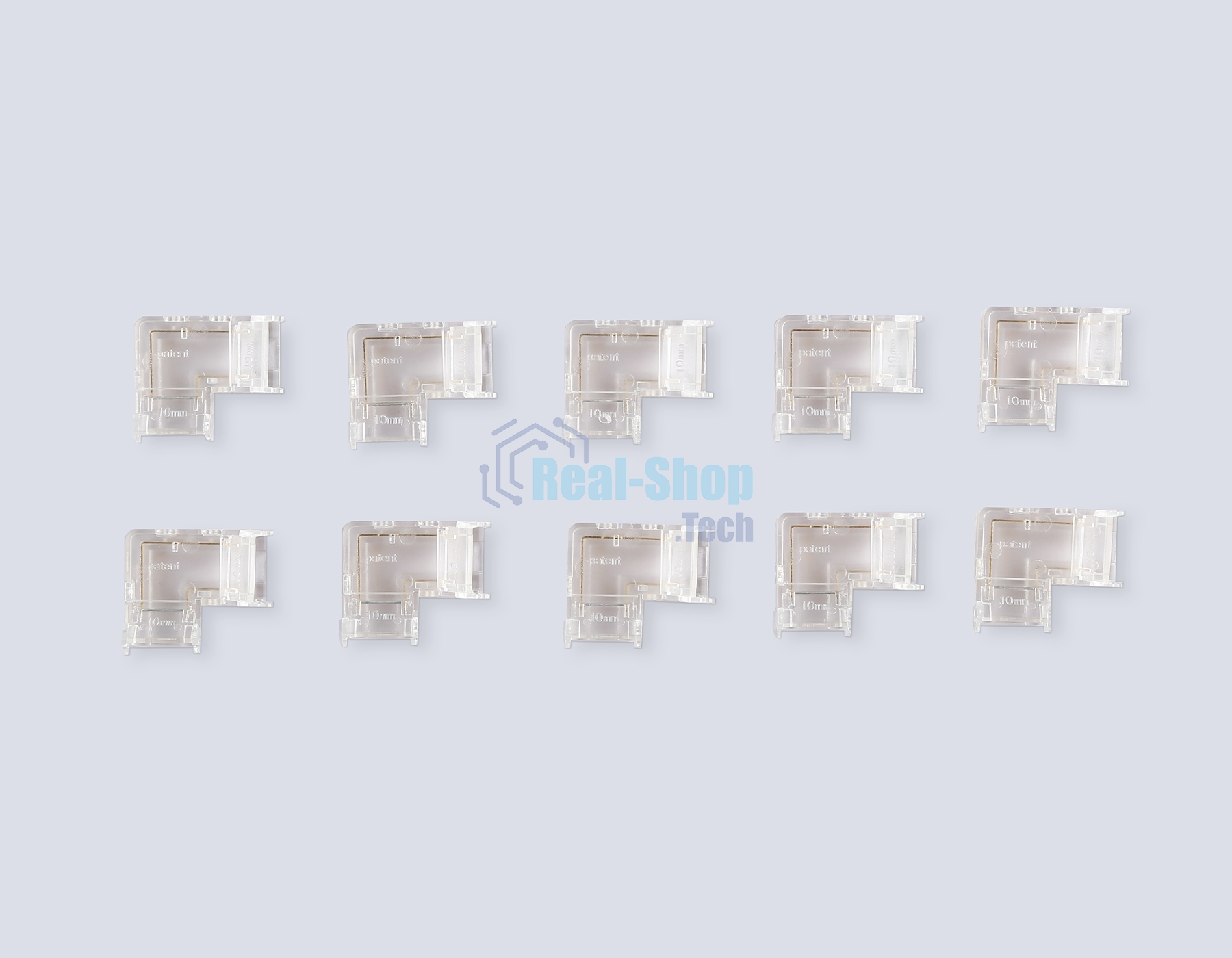 GS6861 Соединитель угловой COB 12/24V для лент 10mm (2 конт.) (10шт)