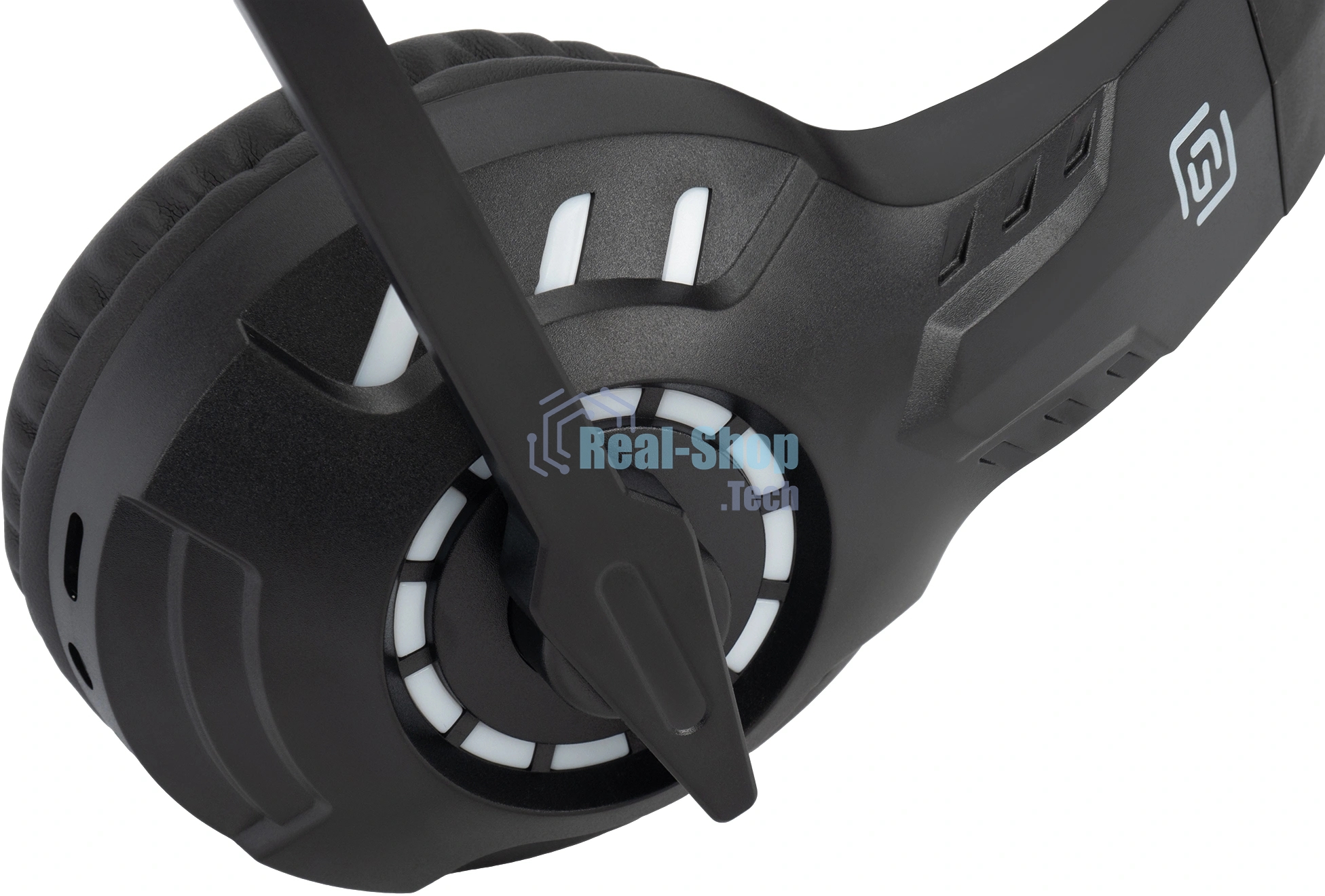 Гарнитура Oklick HS-L420G чёрный, беспроводная + проводная, Bluetooth, до 30 ч, подсветка