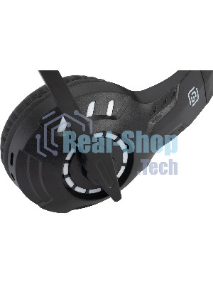 Гарнитура Oklick HS-L420G чёрный, беспроводная + проводная, Bluetooth, до 30 ч, подсветка