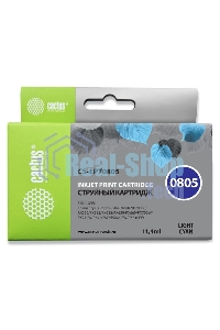 Картридж струйный Cactus CS-EPT0805 светло-голубой (11,4 мл) для Epson Stylus Photo P50/PX650/PX660/PX700/PX700W/PX710/PX710W/PX720/PX720WD/PX800/PX800FW/PX810/PX810FW/PX820/PX820FWD/R265/R285/R360/RX560/RX585/RX685