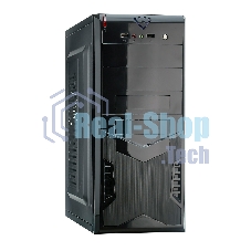 Компьютерный корпус Miditower ExeGate EX280387RUS CP-604 Black, ATX, (CP400W, 80мм), 2хUSB, Audio