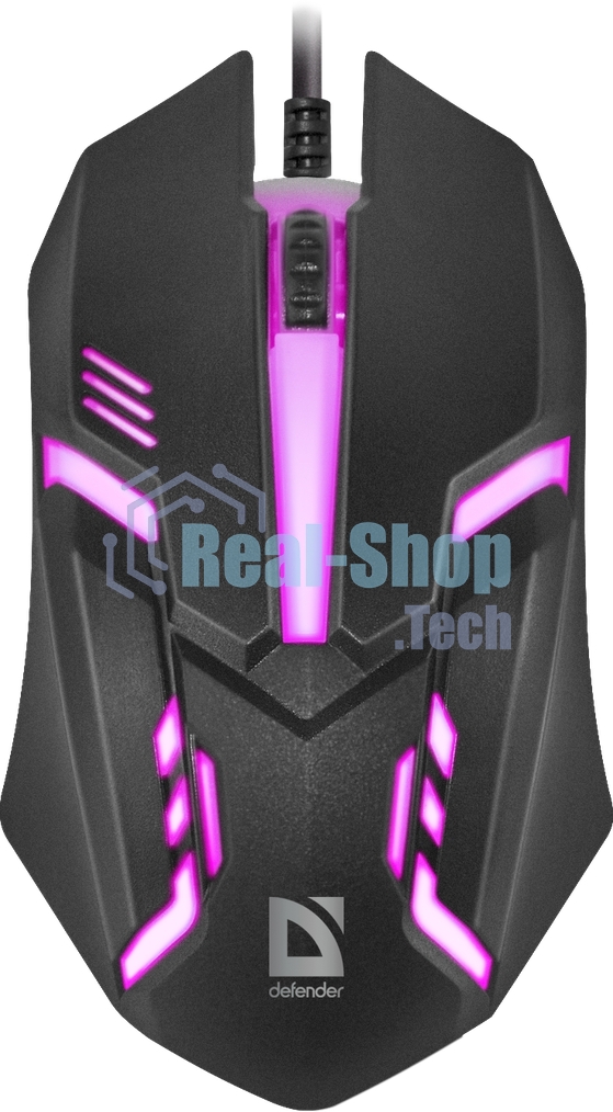 Мышь проводная Defender Hit MB-550 черный, 1600 dpi, USB, кнопки - 4