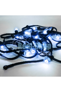 Гирлянда Neon-night LED Galaxy Bulb String 10м, черный каучук, 30 лампx6 LED синий, влагостойкая IP65