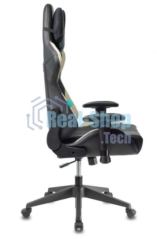 Кресло игровое Бюрократ VIKING 5 AERO WHITE черный/белый искусственная кожа